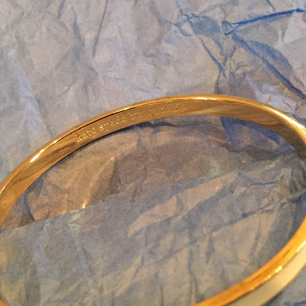 White/gold kate spade bangle bracelet - Picture 2 of 2